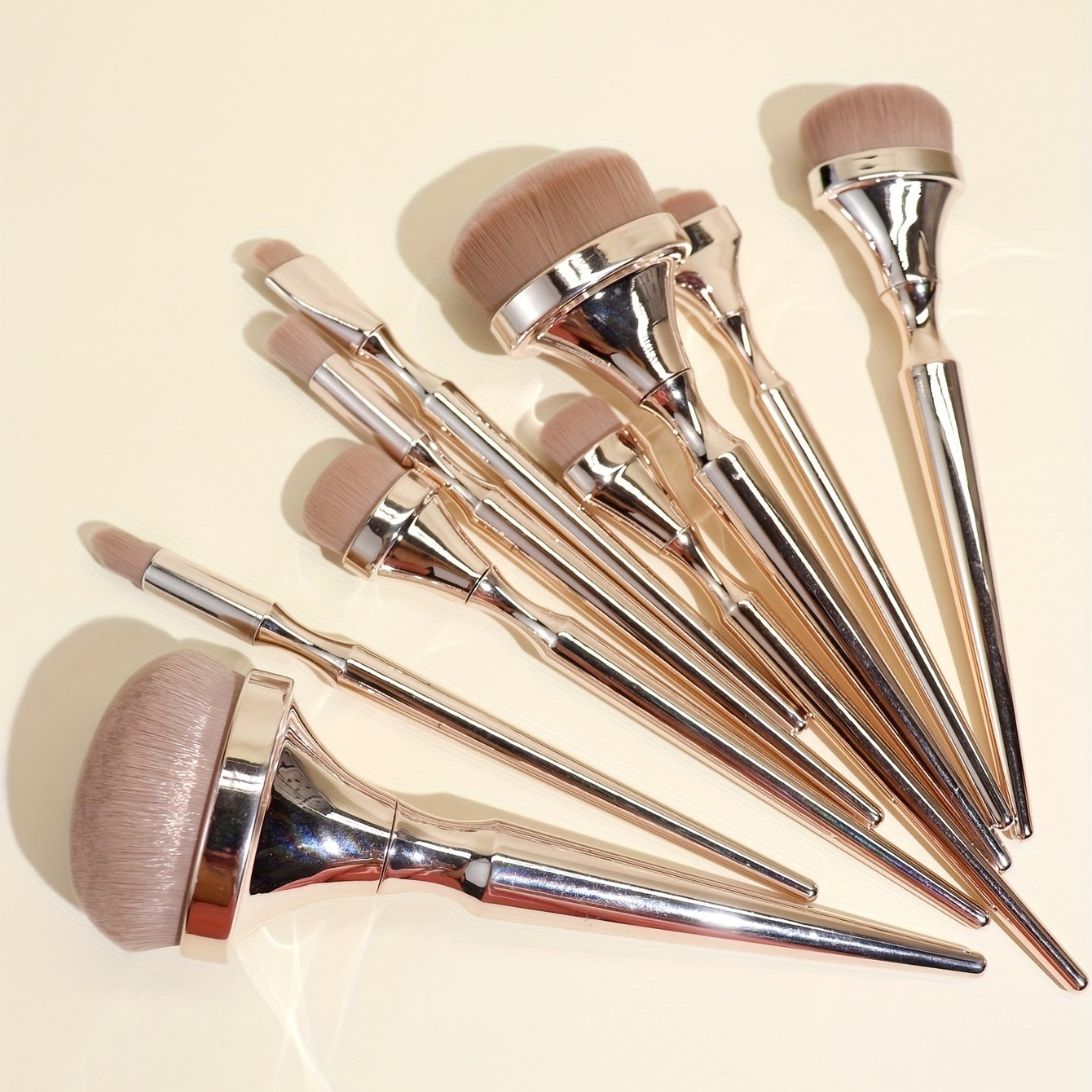 Luxurious Rose Golden Makeup Brush Collection