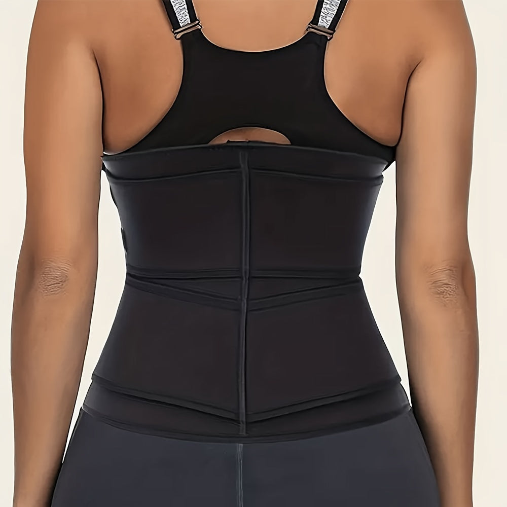 Zipper Waist Trainer with Double Belt