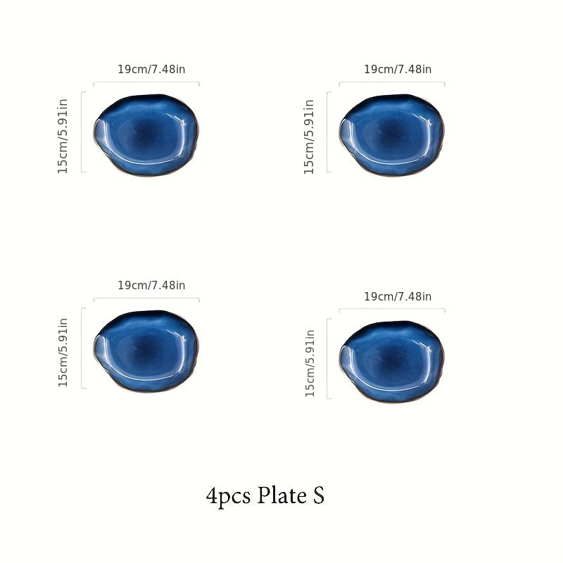 Waterfall Blue Dinner Plates