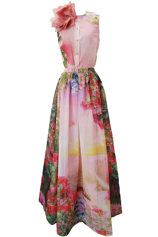 SALE! Floral Harmony Maxi Skirt Set