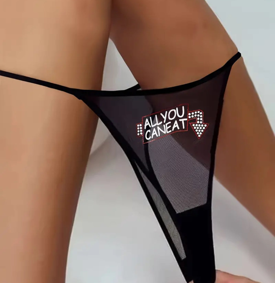 Sexy String Thongs with All You Can Eat Message