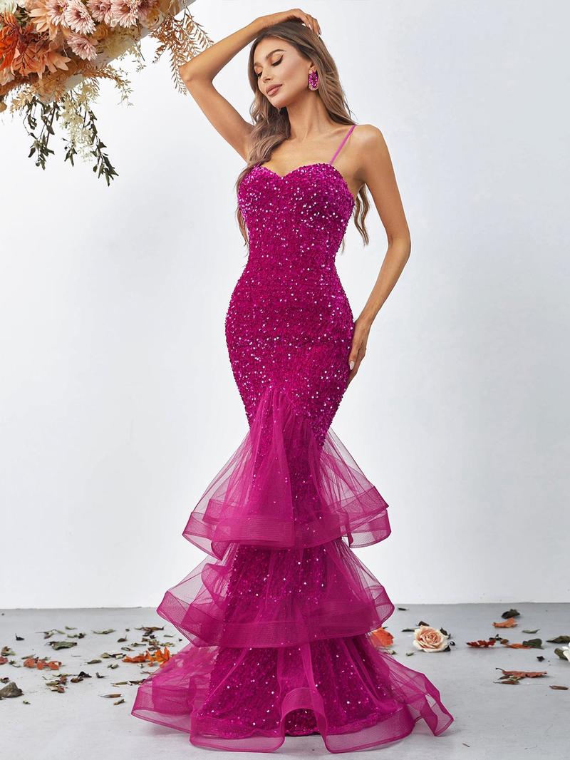 Royal Mermaid Sequined Formal Dress