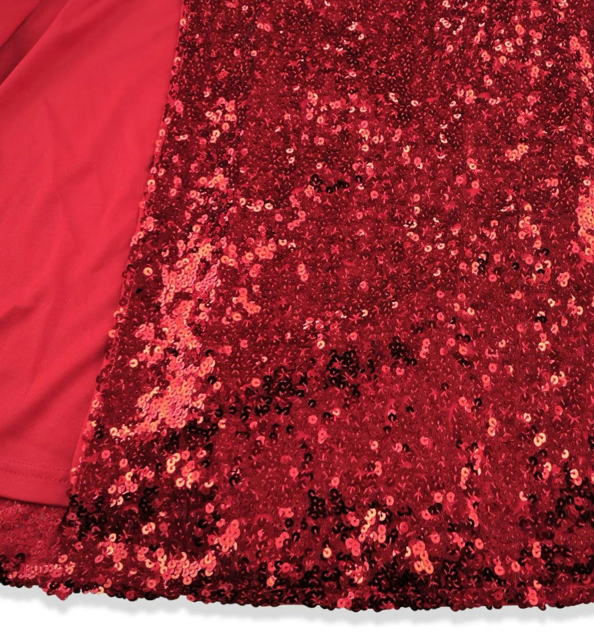 Showstopper Red Sequined One Shoulder Dress