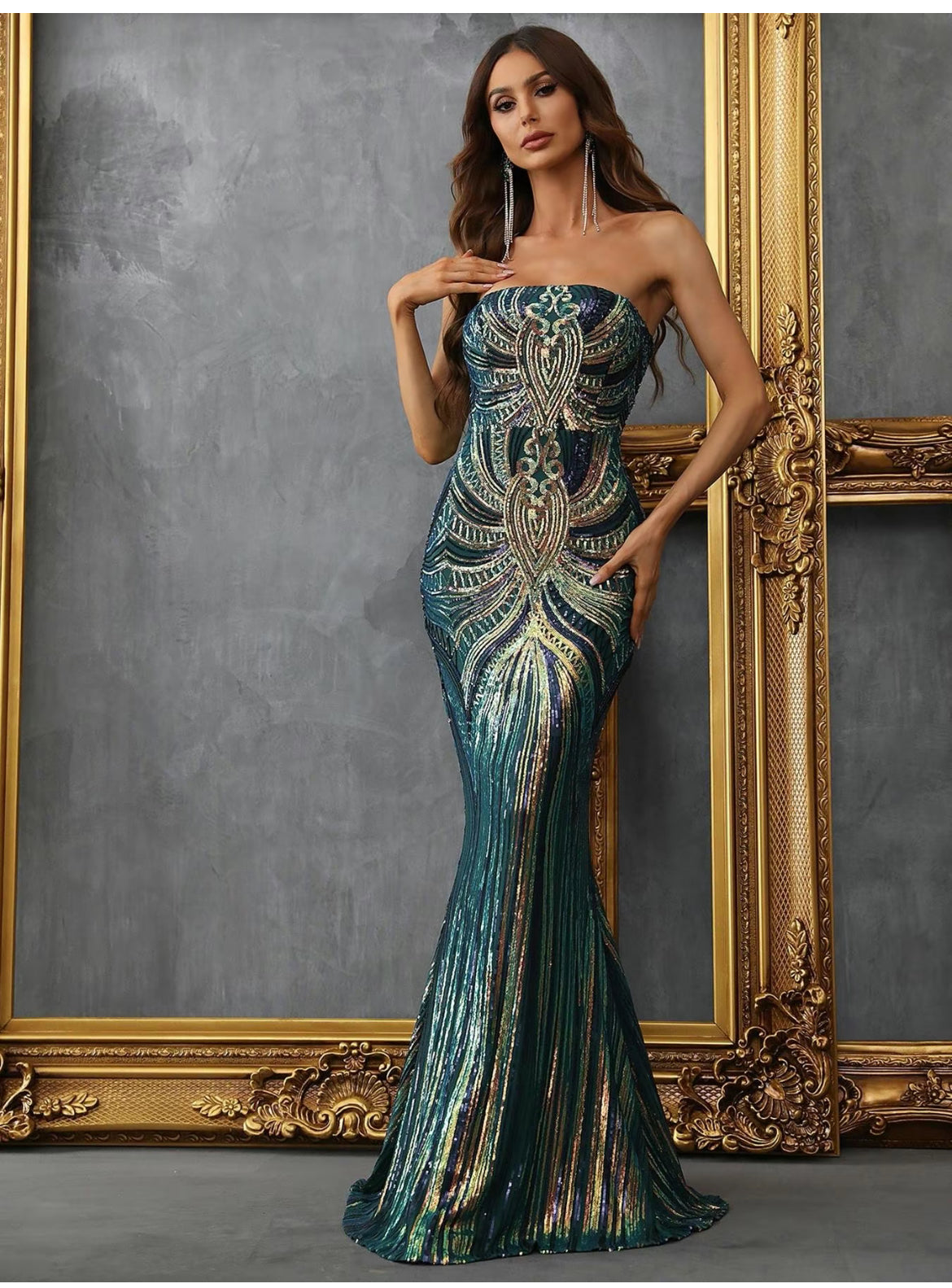 Stunning Cosmic Full Length Gown