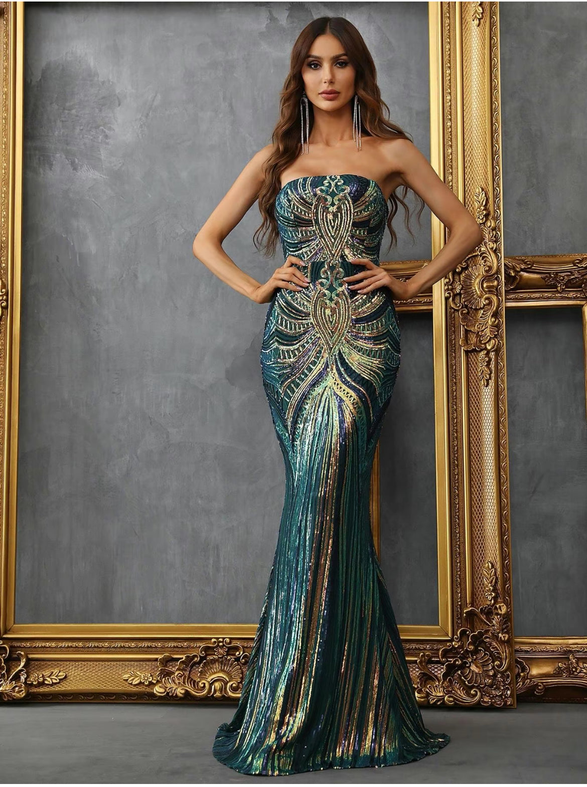 Stunning Cosmic Full Length Gown