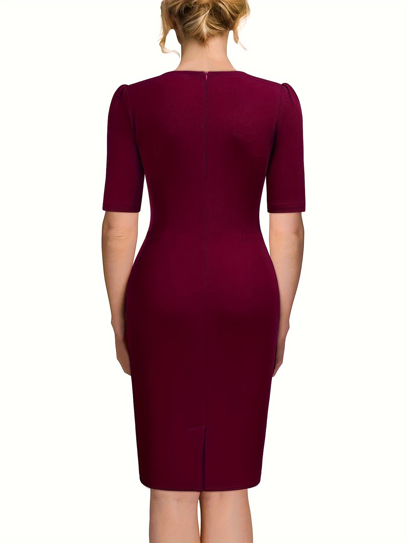 Sweetheart Neckline Peplum Dress
