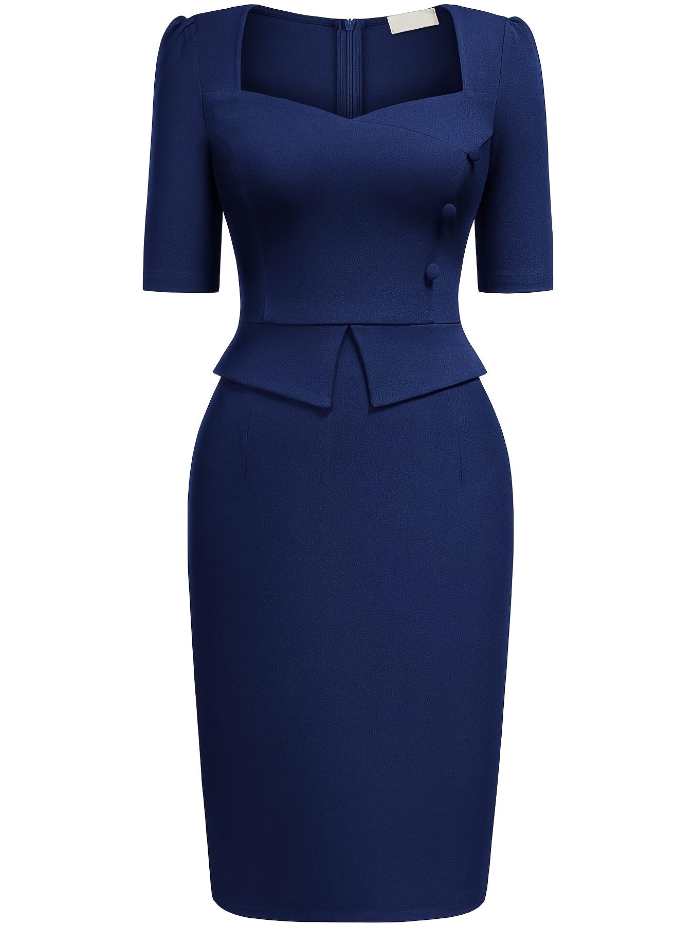 Sweetheart Neckline Peplum Dress